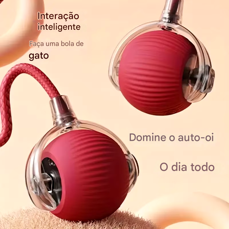 Bola Inteligente para Cães e Gatos Recarregável USB-C.