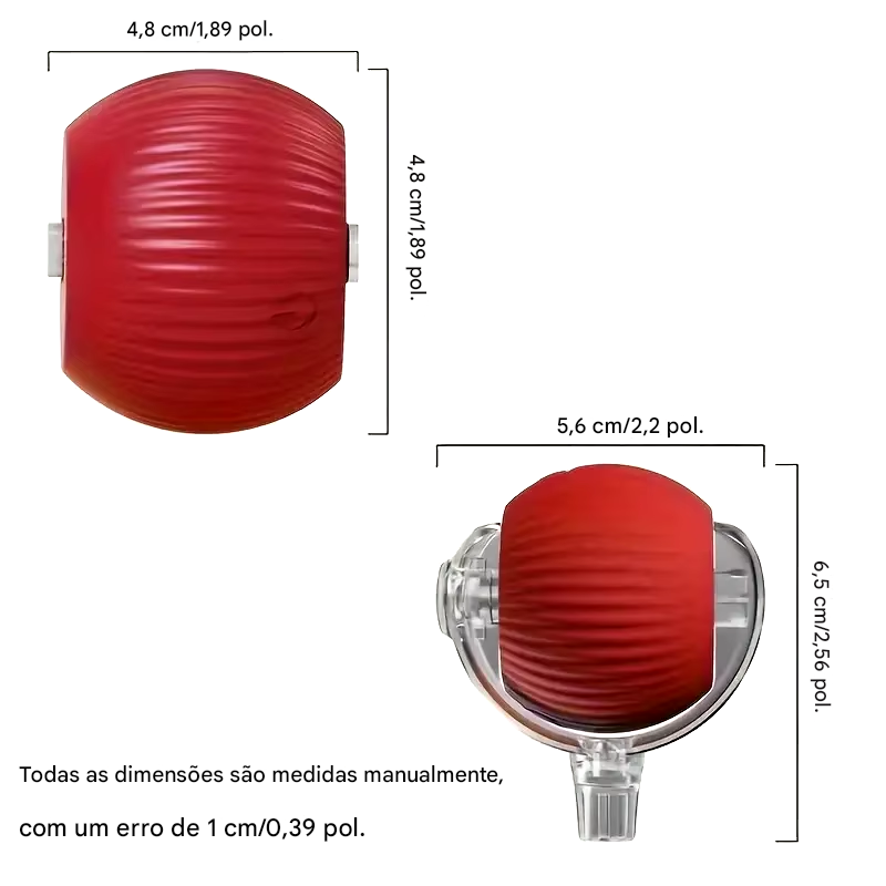 Bola Inteligente para Cães e Gatos Recarregável USB-C.