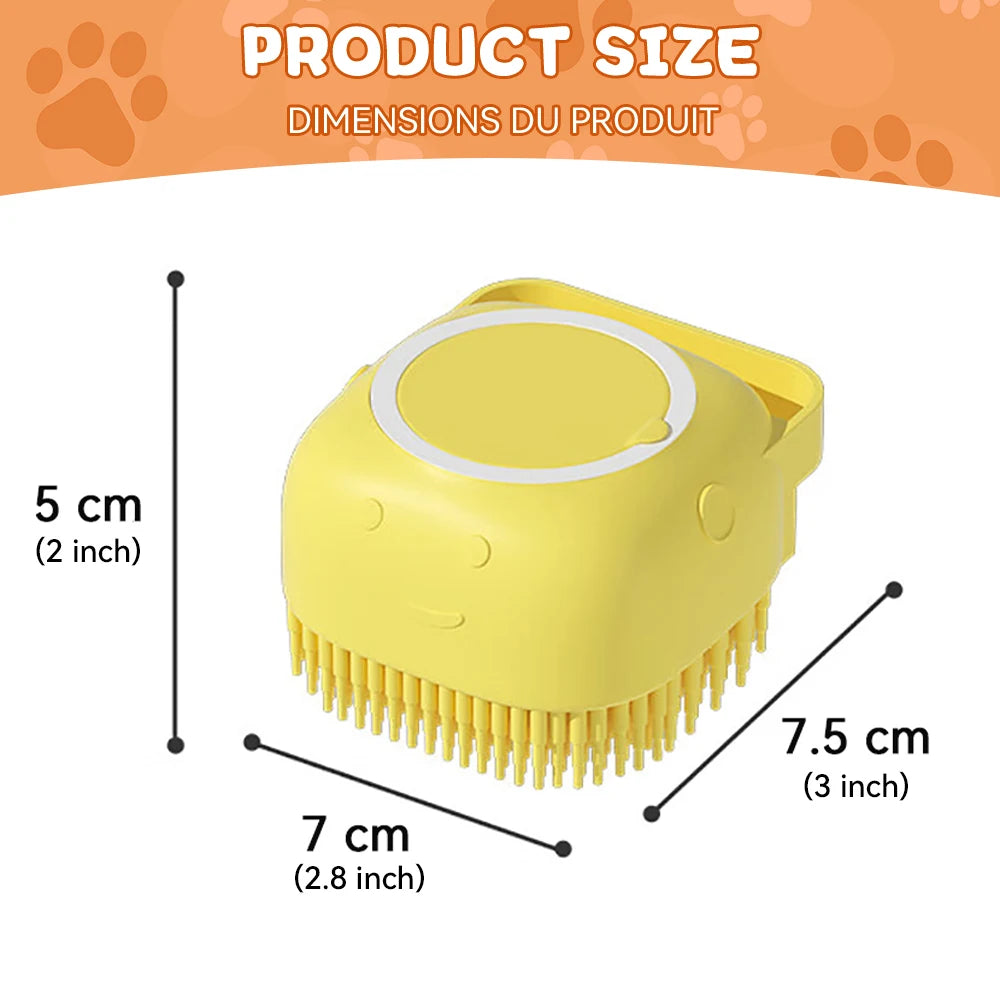 Escova de xampu para animais de estimação.