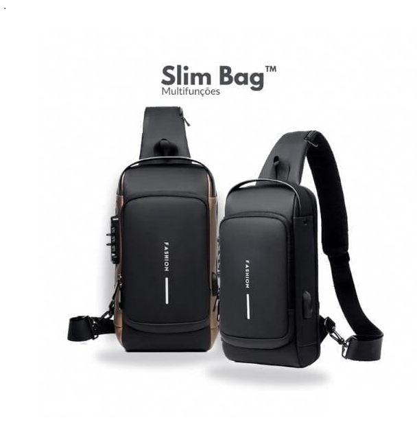 Mochila Anti-Furto com Senha USB Slim Bag.