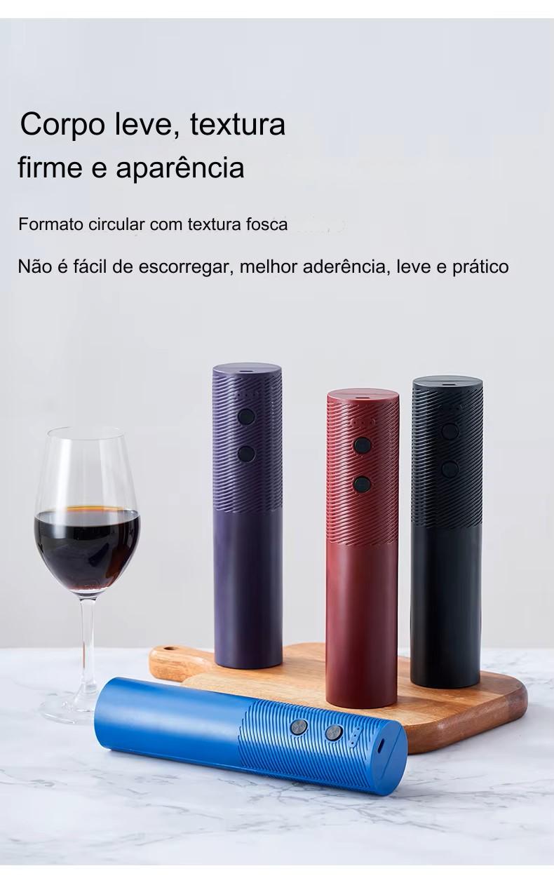 Abridor de Garrafas de Vinho Elétrico Recarregável.