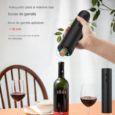 Abridor de Garrafas de Vinho Elétrico Recarregável.